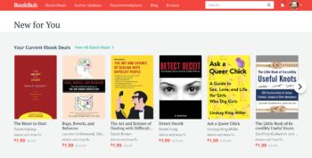 bookbub featured deal results book on home page