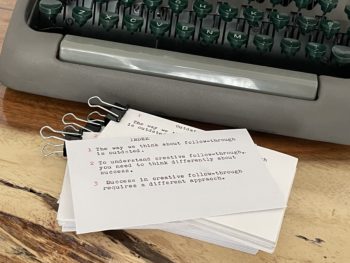 typewriter Zettelkasten cards