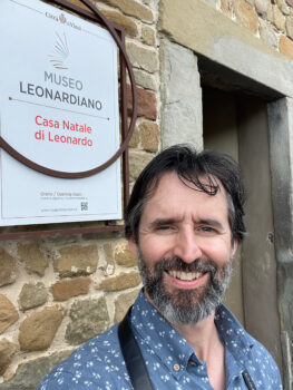 David at Leonardo Da Vinci's birthplace