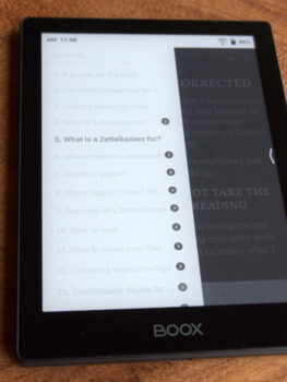 boox poke5 readwise reader contrast problems