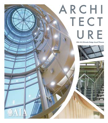 cover for AIA Nebraska Architecture insert in the Omaha World Herald
