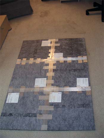 carpet tile sample rug back