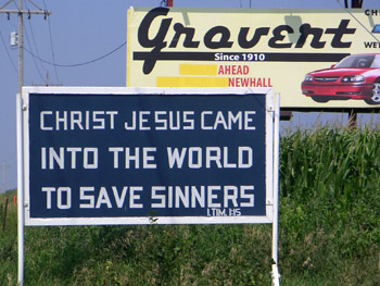 Jesus Sign on Lincoln Highway