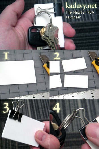 Hipster PDA Keychain How-to