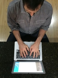 Standard keyboards make you reach your arms out & around your torso.