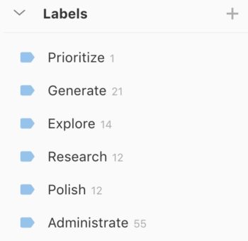 todoist to organize tasks by mental state